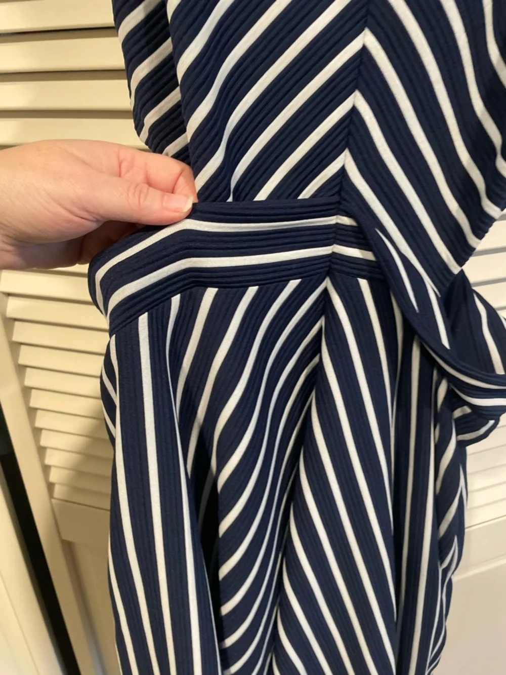 Hutch Women’s Navy and White Striped Tie-Waist Dress - Picture 6 of 8